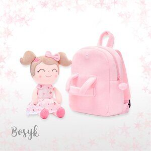 NEW - Rag Dolls - Strawberry Spring Rag Doll (Powder Pink) / Toddler Backpack